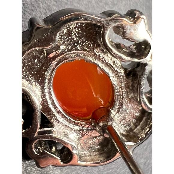 Carnelian stainless steel stud earrings - Picture 5 of 11